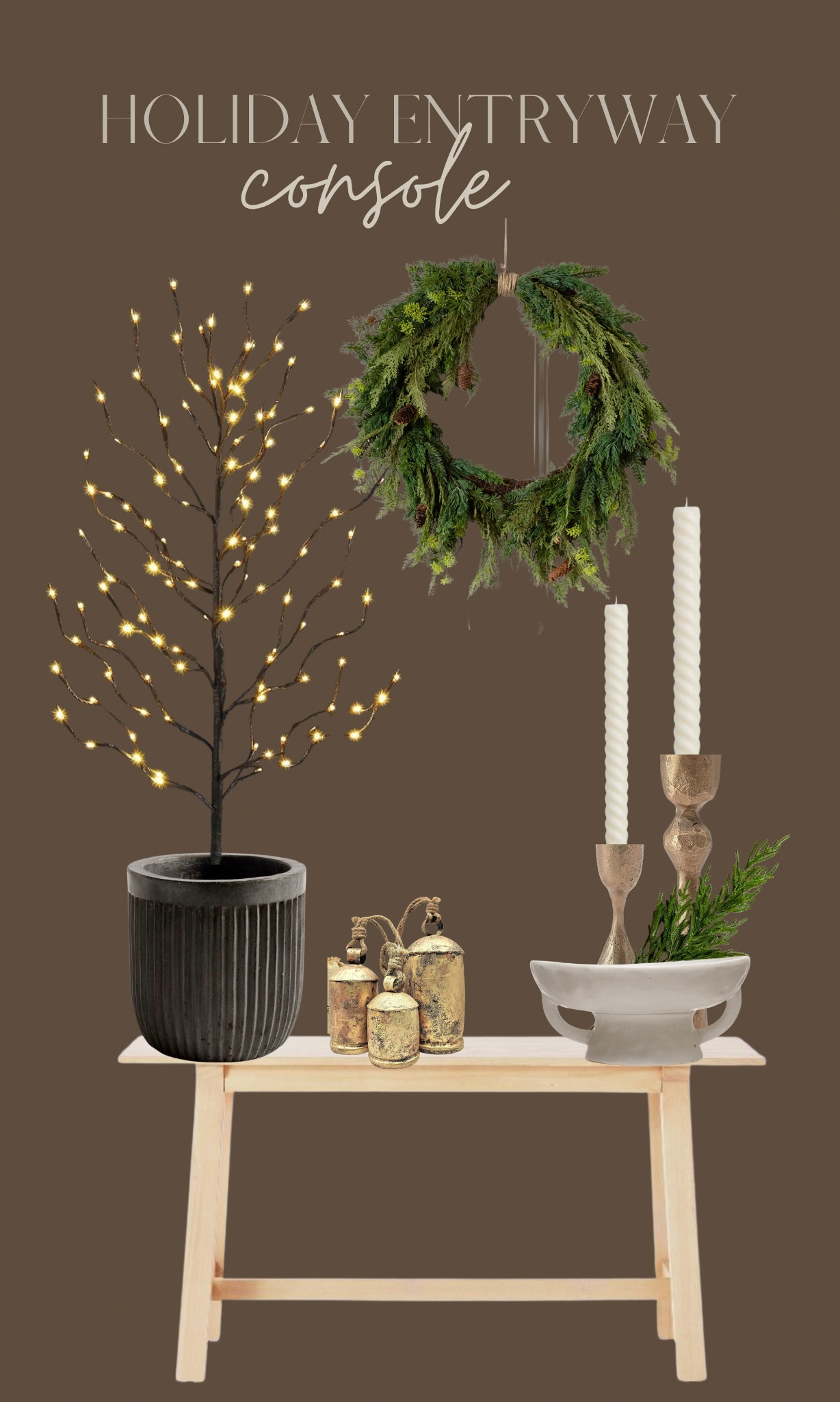 Holiday Entryway Console table styling 

#LTKhome #LTKSeasonal #LTKHoliday