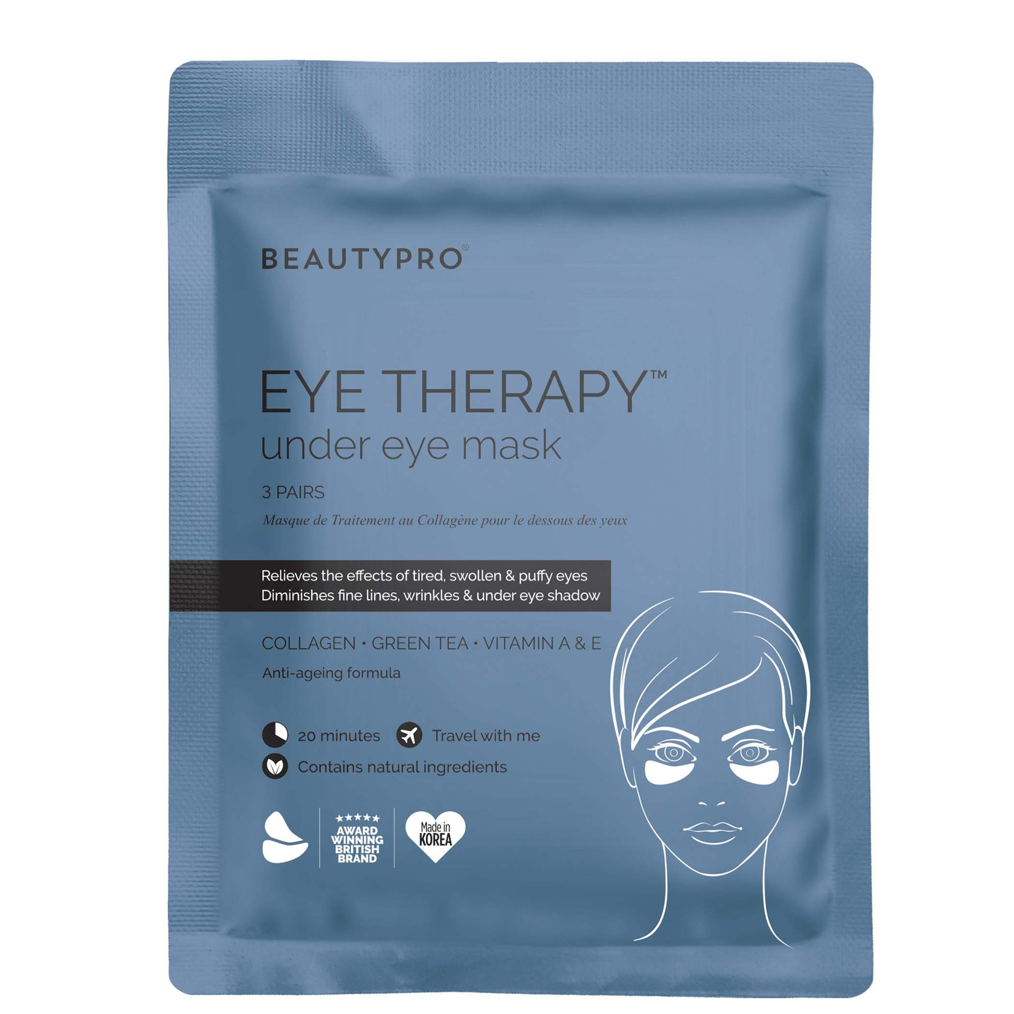 BEAUTYPRO Eye Therapy Under Eye Mask with Collagen and Green Tea Extract (3 Applications) | Look Fantastic (UK)