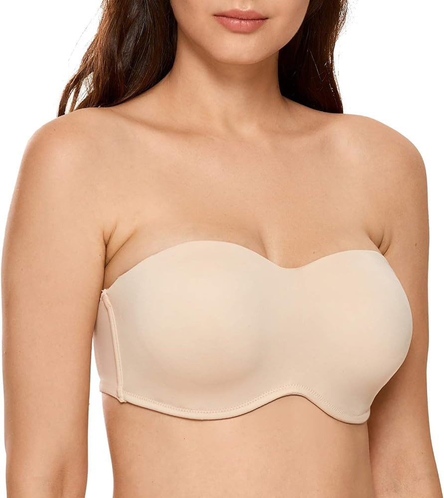 DELIMIRA Womens Seamless Underwire Bandeau Minimizer Strapless Bra for Big Busted Women | Amazon (CA)