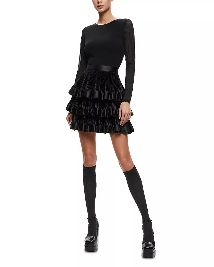 Chara Pleated Ruffled Midi Dress | Bloomingdale's (US)