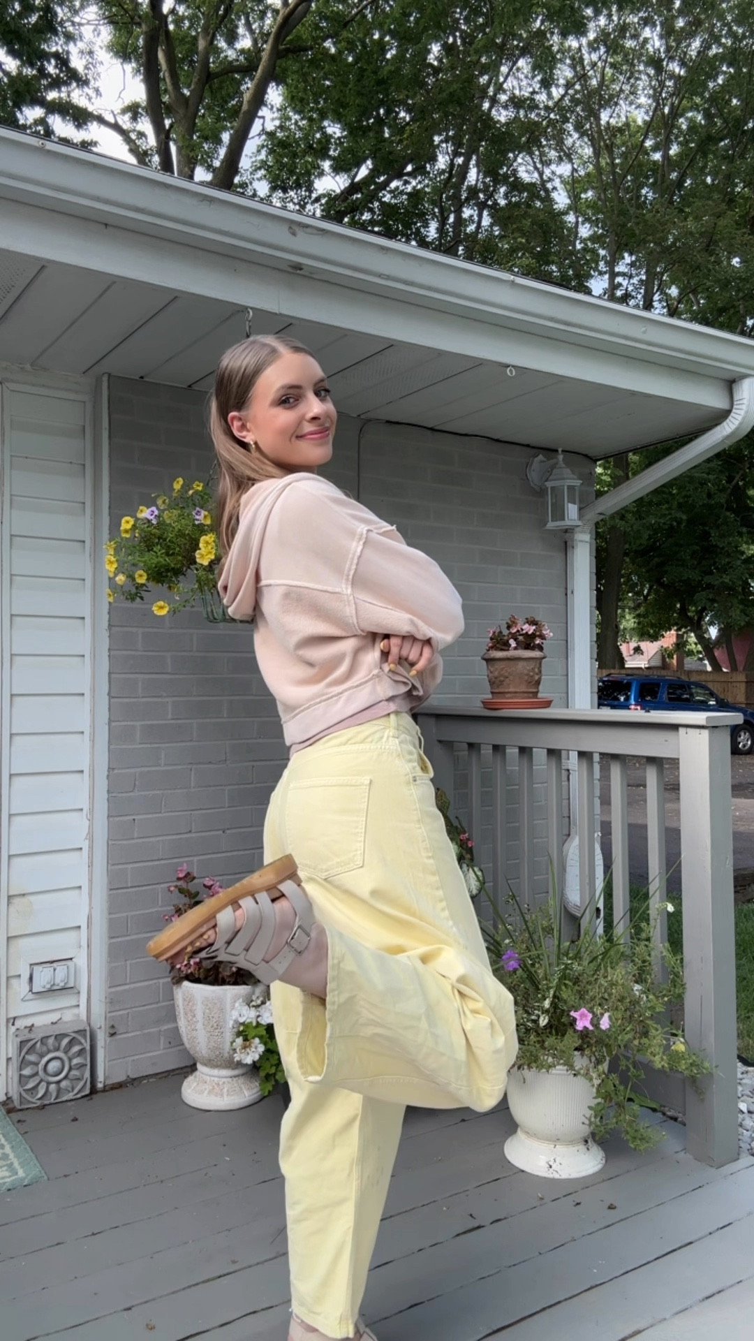8/5/25 ootd!

T-shirt: Madewell
Sweatshirt: American Eagle (thrifted)
Jeans: ASOS 
Sandals: Soda
Jewelry: Amazon

Half zip quarter zip lightweight sweatshirt hoodie style, oatmeal tan cream off white neutral hoodie thrifted American Eagle vintage early 2010s style look, high rise mom jeans barrel leg style yellow bright color jeans, tall girl friendly denim, tall girl fashion style, claw clip hair clip hairstyle for long hair, comfy casual easy everyday sandals for mom style on the go, tan flat fisherman sandals, yellow nail inspiration chunky jewelry affordable Amazon style, unique hoop earrings gold twisted, colorful beaded necklace, gemstone cross necklace gold, starfish pendant necklace on blue rope chain

#LTKSeasonal #LTKStyleTip #LTKFindsUnder50