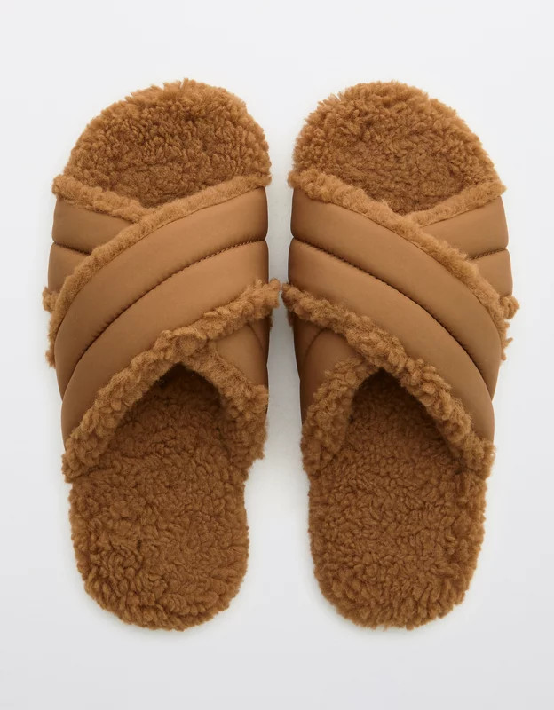 OFFLINE By Aerie Quilted Puffer Slides | American Eagle Outfitters (US & CA)