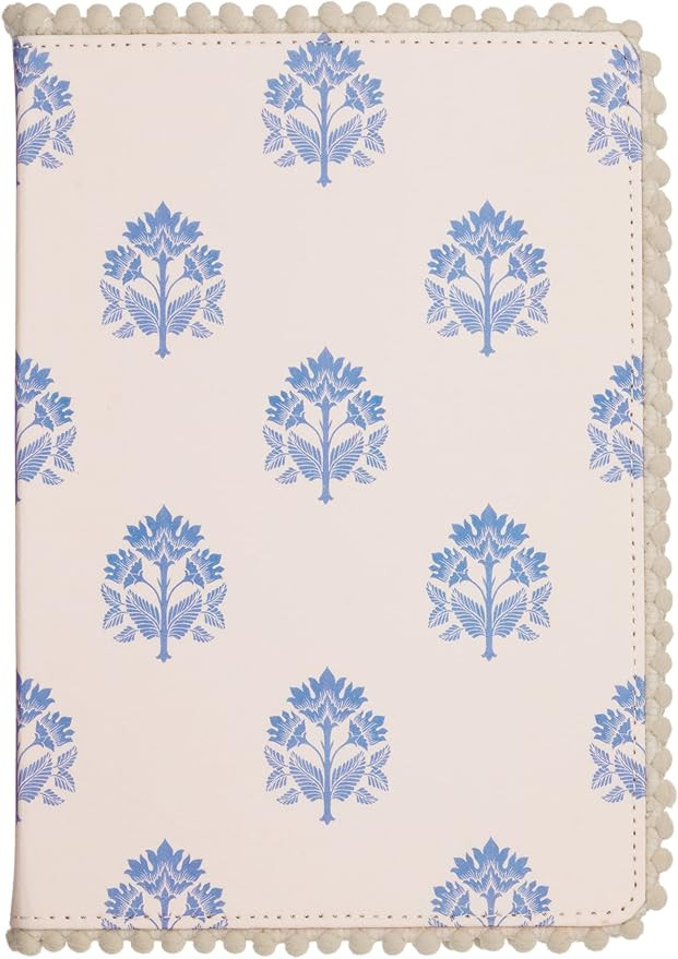 Eccolo Pom Pom Notebook Journal, Linen Flexicover, A5 Writing Journal with Ball Fringe Trim Cover... | Amazon (US)