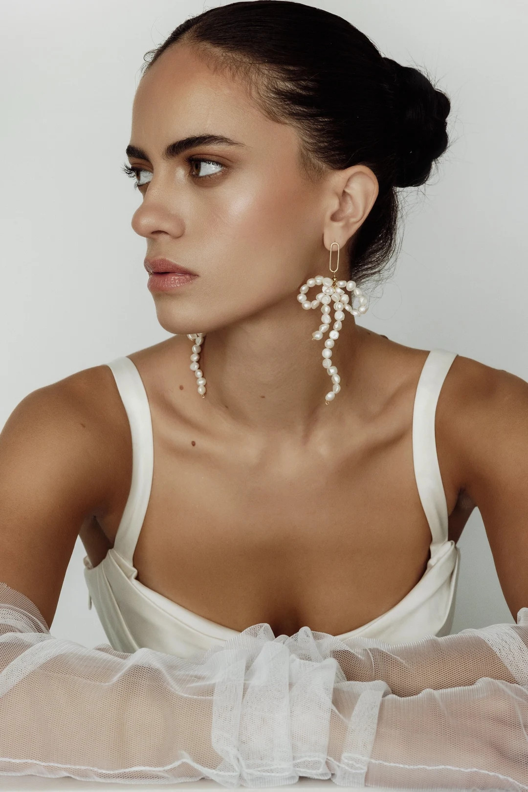 Pearl Large Bow Earrings - Etsy | Etsy (US)