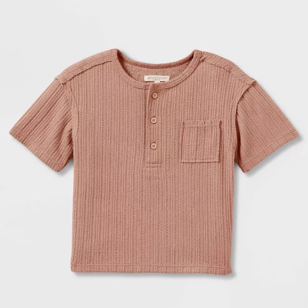 Grayson Collective Toddler Boys' Short Sleeve Wide Rib Henley T-Shirt | Target