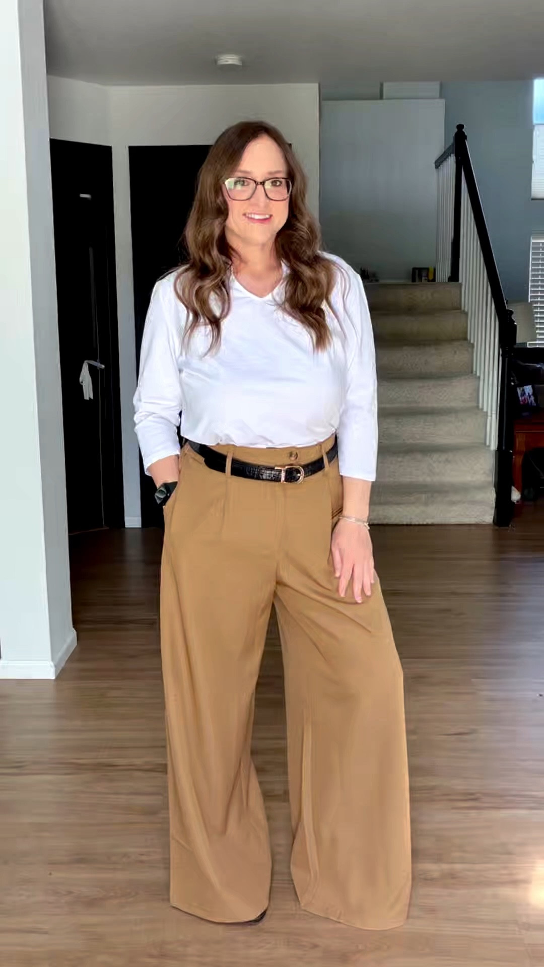 One pair of trousers, endless ways to style them. 🙌

I am obsessed with the silhouette of these wide-leg pants. They have that perfect high-waist fit that looks so elevated with a tucked-in top, but they’re also incredibly versatile. You could easily swap this crisp white look for a fitted turtleneck or even a cropped sweater to play with the proportions. Adding the belt really pulls everything together and defines the waist, making it feel polished enough for a professional setting but cool enough for a weekend out.

#LTKPetite #LTKWorkwear #LTKootd