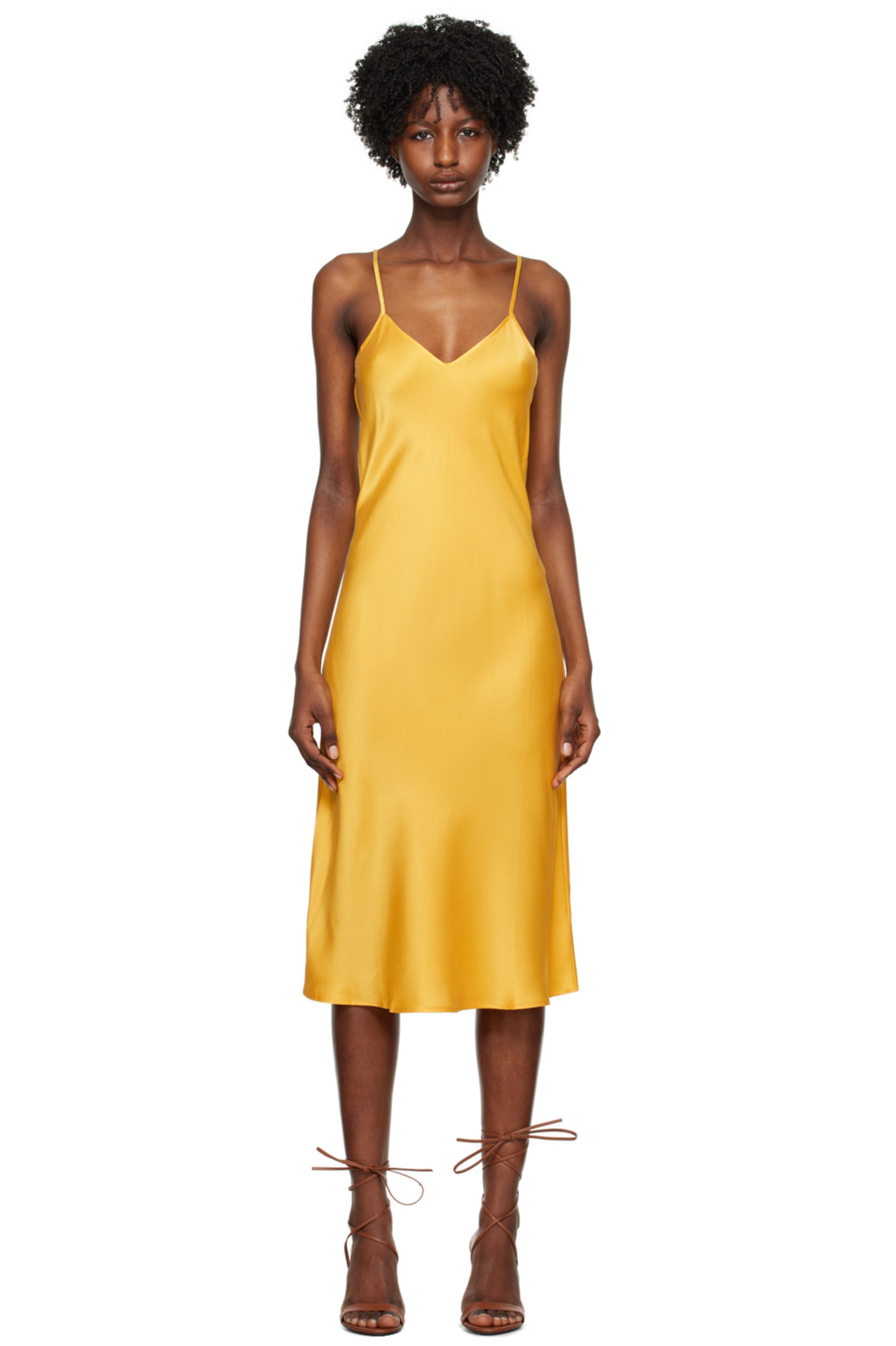 Yellow 90's Midi Dress | SSENSE