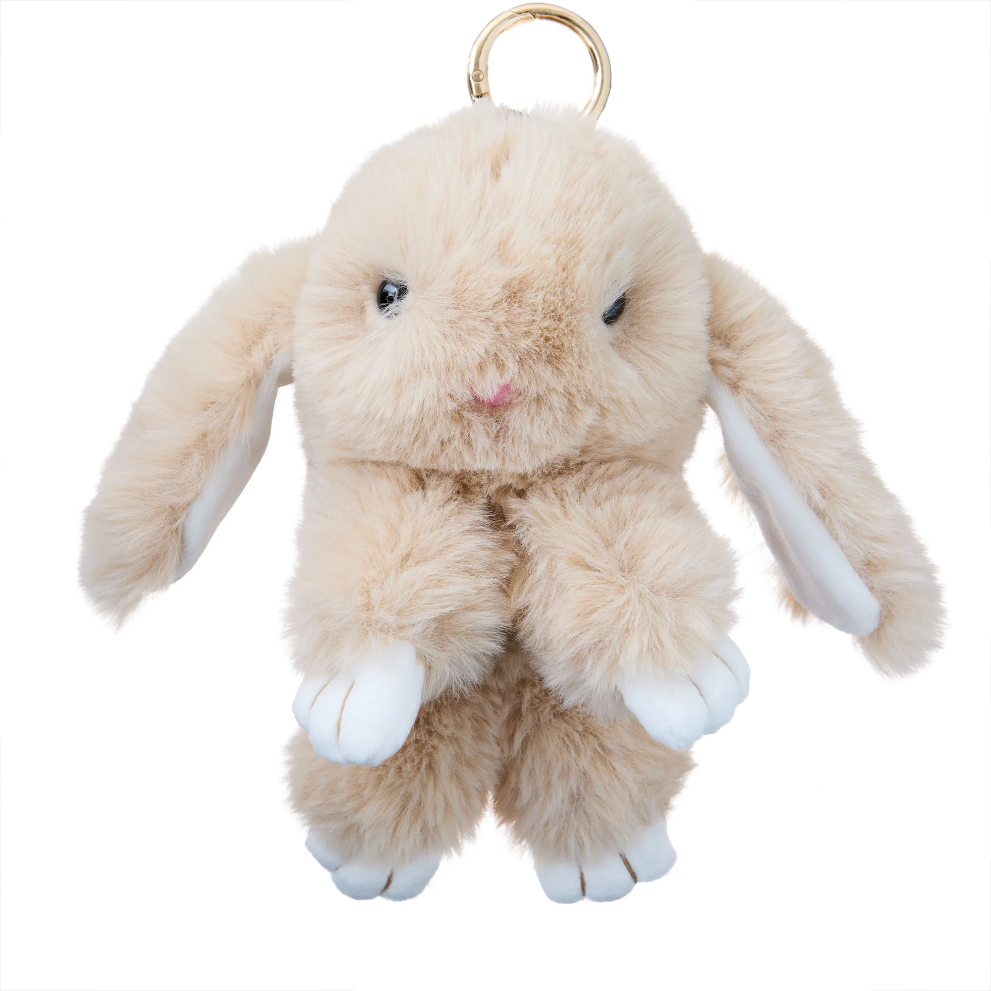 Mini Plush Bunny Keychain, Tan, 6", Easter by Way To Celebrate | Walmart (US)