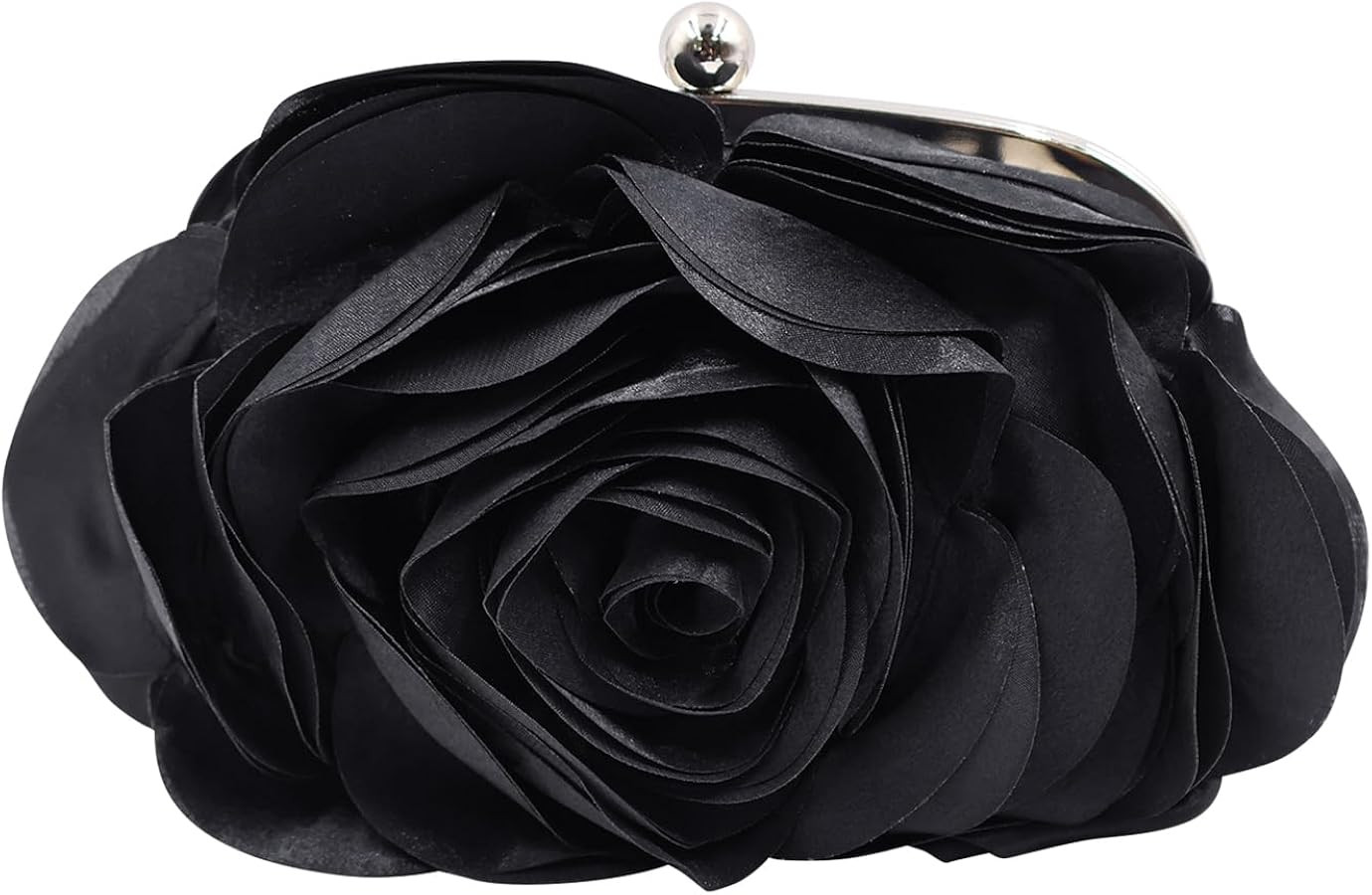 Mini Women Rose Clutch Bags Evening Handbag with Detachable Chain for Wedding Party | Amazon (US)