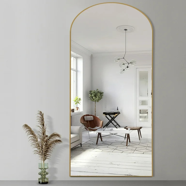 NeuType Full Length Mirror Floor Arched Gold 71"x32" | Walmart (US)