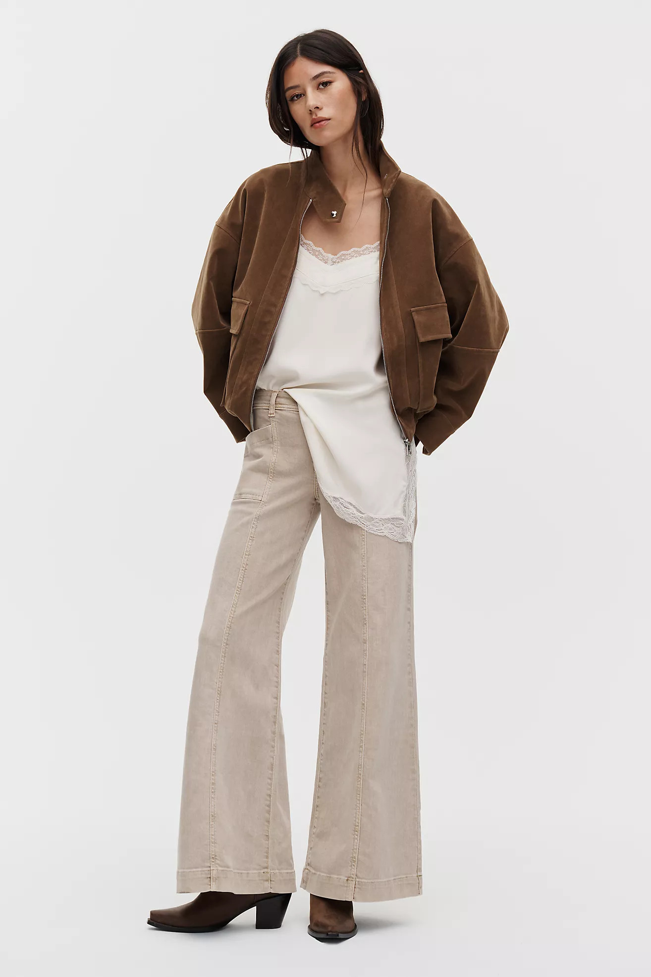 Pilcro Nico Mid-Rise Flare Jeans | Anthropologie (US)