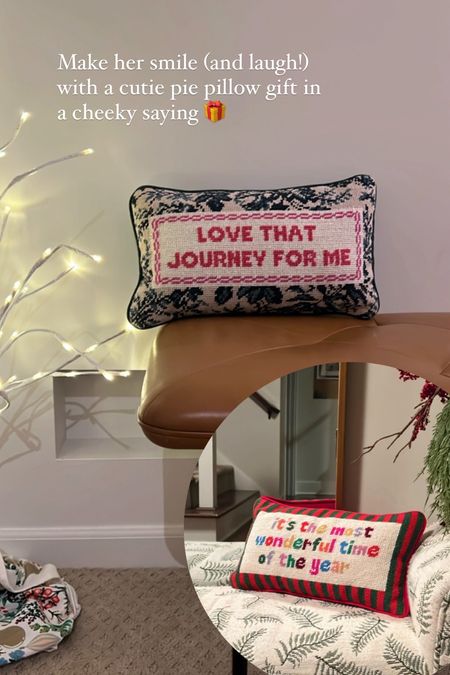 Make her smile - and laugh - with a cheeky needlepoint pillow this holiday season.
Love, Claire Lately 

20% off sitewide with code brightfriday

Gift idea, holiday home decor, furbish

#LTKCyberWeek #LTKhome #LTKGiftGuide