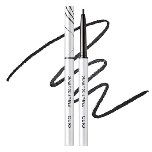 CLIO Sharp So Simple Waterproof Pencil Liner, 2mm Ultra Slim Precision Tip, Smooth Tug Free Glide, Smudge Resistant Long Wear Formula, Clean Eye Definition, Easy Control For Daily Makeup (001 Black) | Amazon (US)