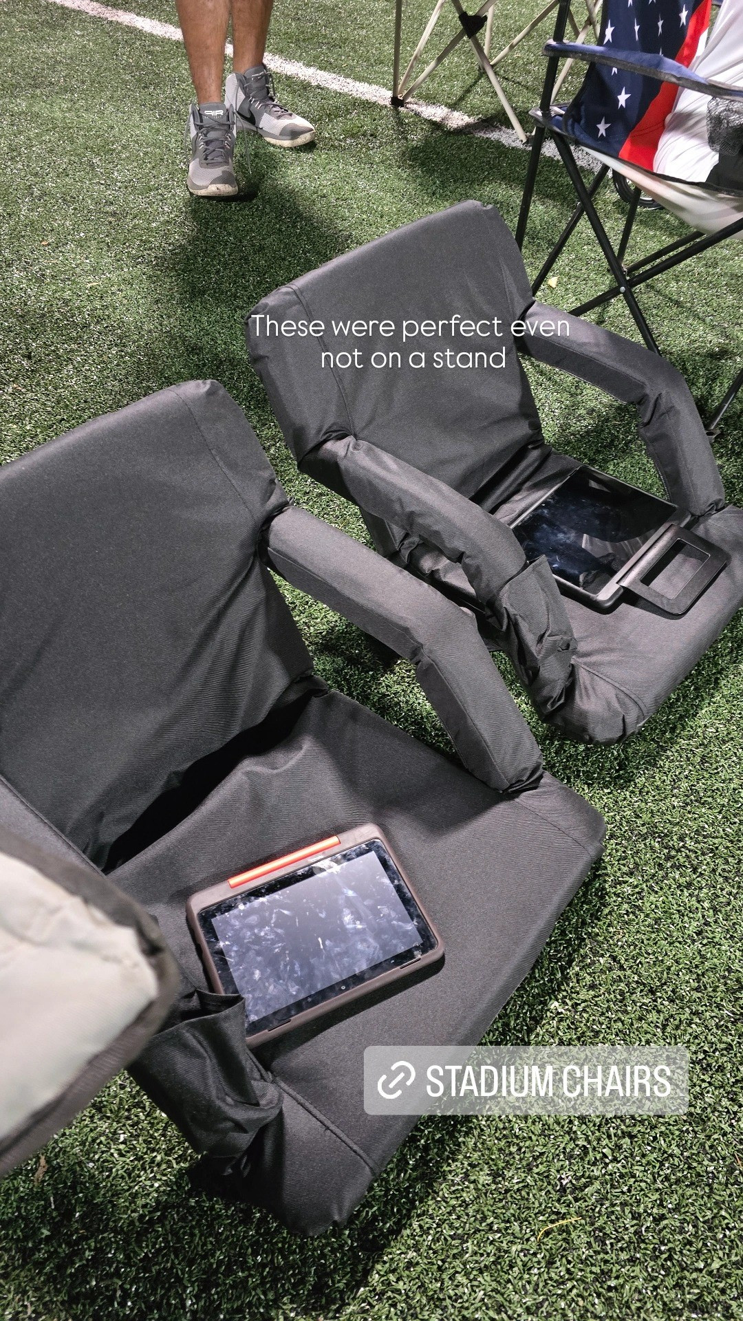 Stadium chairs. 20 inch is the size I got

#LTKSeasonal #LTKFamily #LTKActive