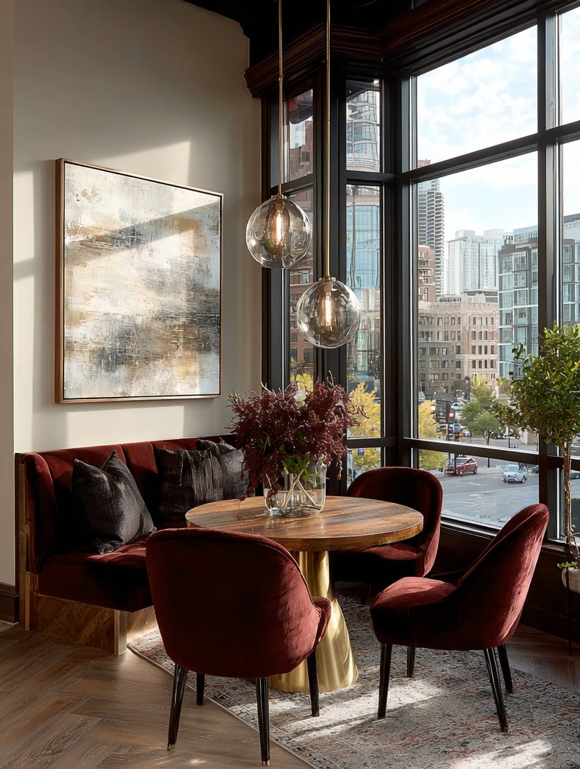 Some dining rooms are simply functional.
And some dining rooms make you want to slow down, stay longer, and enjoy every conversation around the table.

This is the beauty of rich burgundy velvet dining chairs paired with natural wood and gold accents.

The combination instantly creates that elegant restaurant-inspired atmosphere people are bringing into modern homes right now. Burgundy velvet adds softness, depth, luxury, and comfort, while the natural wood table grounds the space and keeps it warm and inviting instead of overly formal. Then the gold pedestal base quietly ties everything together with that elevated designer touch.

And honestly, this is why burgundy is making such a strong comeback in home decor.

It feels rich without being loud.
Warm without feeling heavy.
Elegant without trying too hard.

Dining rooms are one of the few spaces where families still gather daily, where conversations happen, celebrations happen, and memories quietly build over time. The space deserves more than basic chairs and practical furniture.

And the best part is you do not need custom built-in seating or a full luxury renovation to create this look.

Simply pairing gorgeous velvet dining chairs with wood and gold instantly transforms the room into something that feels intentional, warm, and beautifully elevated.

In this edit, we included elegant burgundy velvet dining chairs, wood dining tables, and gold accent pieces to help you recreate this designer-style dining room at home.

#DiningRoomDecor #LuxuryInteriors #HomeDecor
 

 #LTKHome