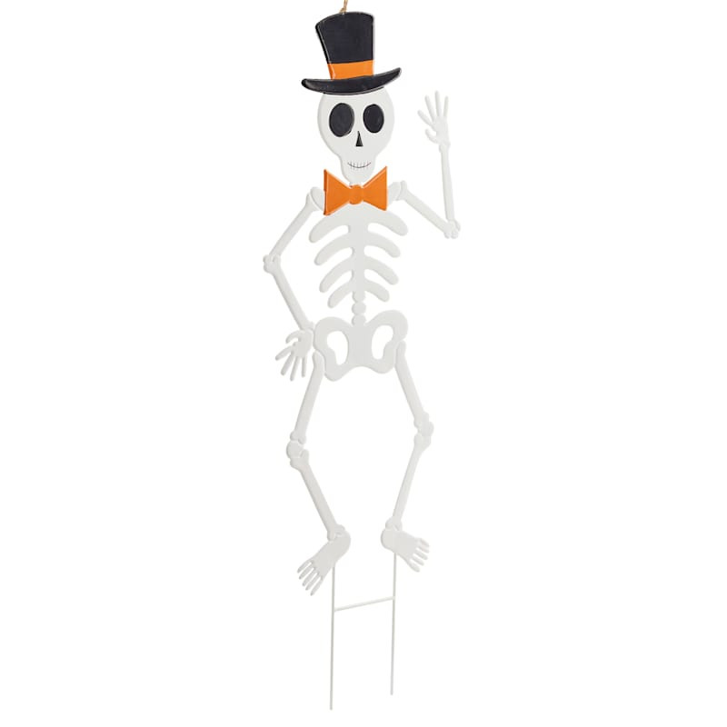Metal Skeleton Yard Stake, 28" | At Home
