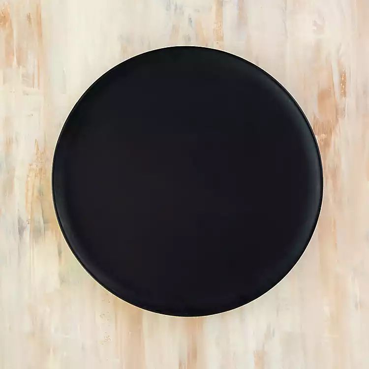 Coupe Matte Black Wooden Charger | Kirkland's Home