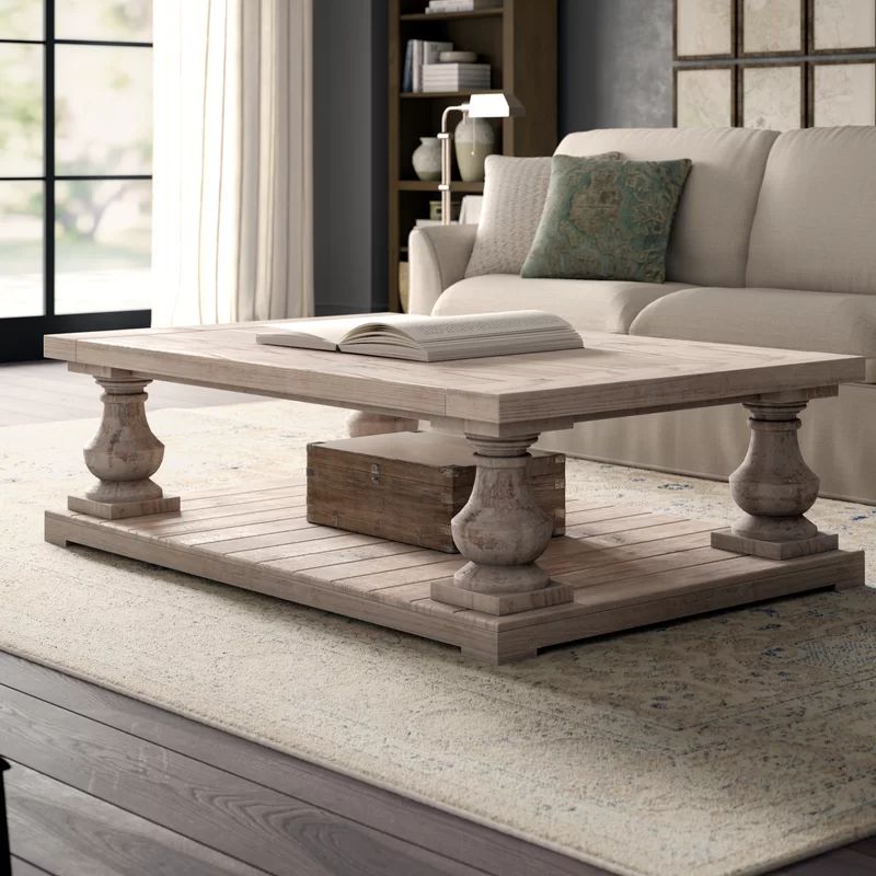 Glenrock Floor Shelf Coffee Table with Storage | Wayfair North America