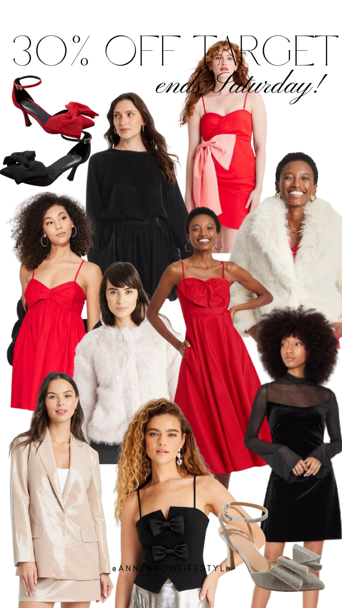 30% off target holiday finds ❤️🎄 holiday party, velvet dress, red dress, bow dress, sequin skirt 🎄 christmas party outfits 

#LTKHoliday #LTKSaleAlert #LTKFindsUnder50