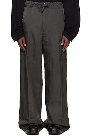 Gray Loose Nylon Trousers | SSENSE