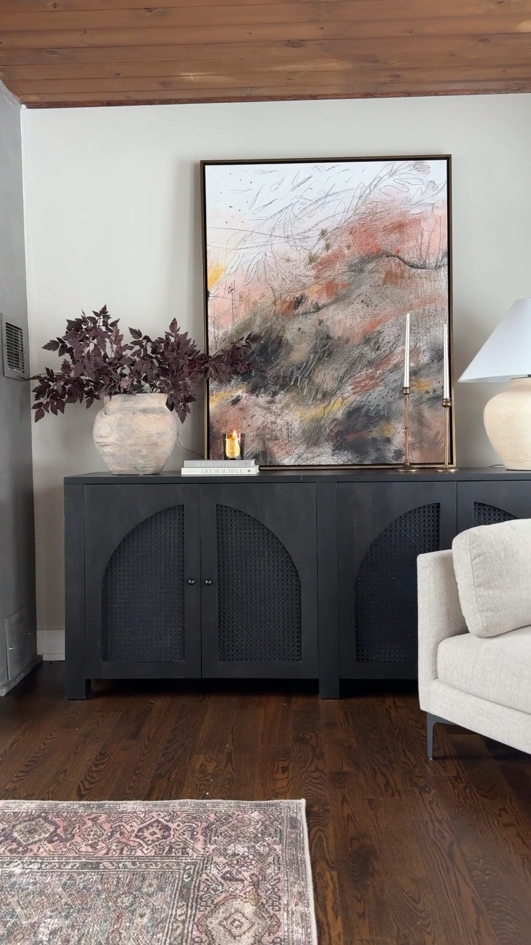 Sideboard styling 2 ways!!! This gorgeous solid wood arch sideboard is 30% off right now for Black Friday/cyber Monday! 

#LTKSaleAlert #LTKCyberWeek #LTKHome