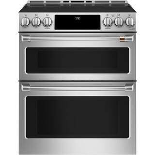 6.7 cu. ft. Smart Slide-In Double Oven Induction Range with Self-Cleaning and Convection Lower Ov... | The Home Depot