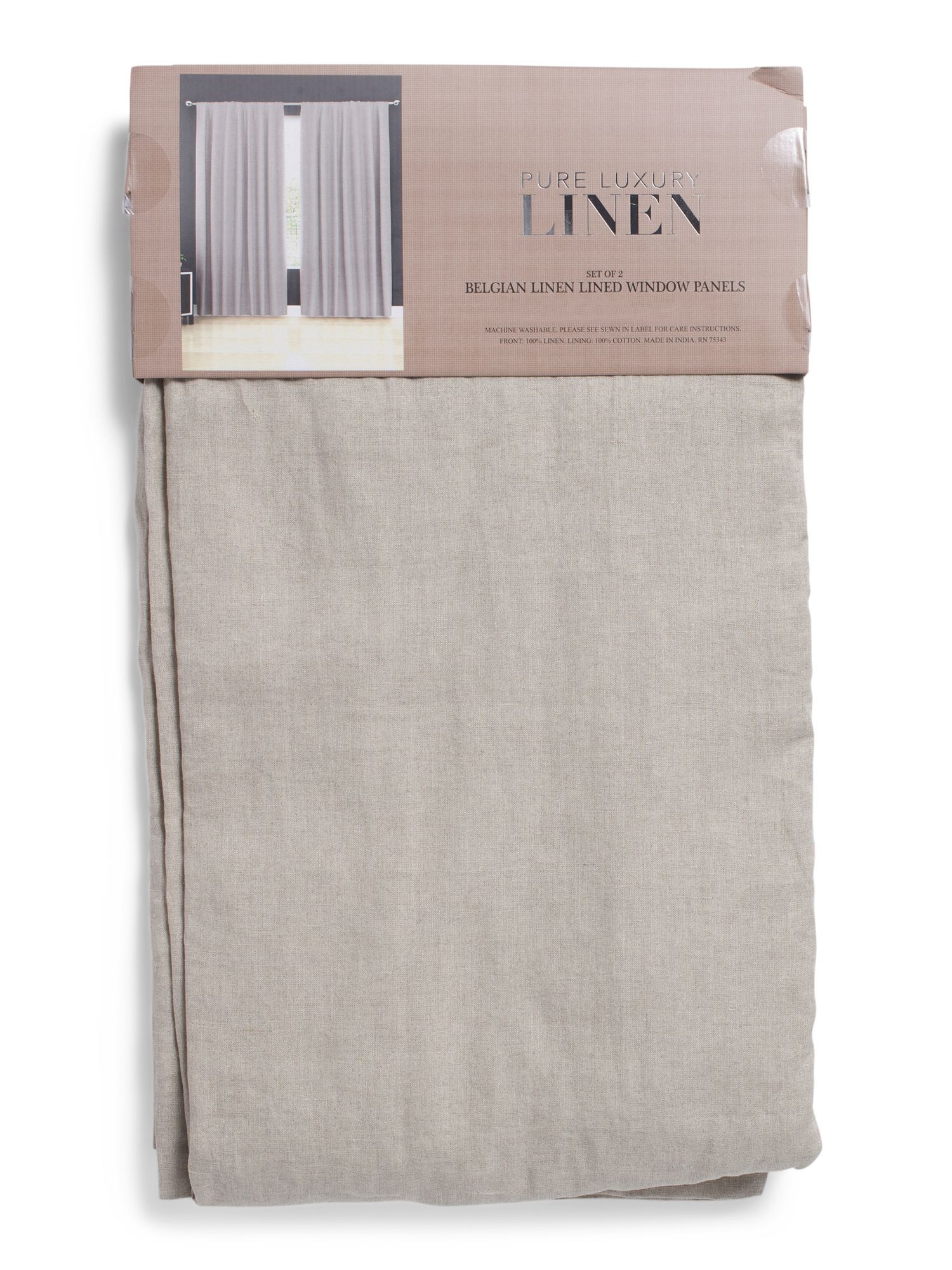 50x96 Set Of 2 Linen Lined Curtains | TJ Maxx