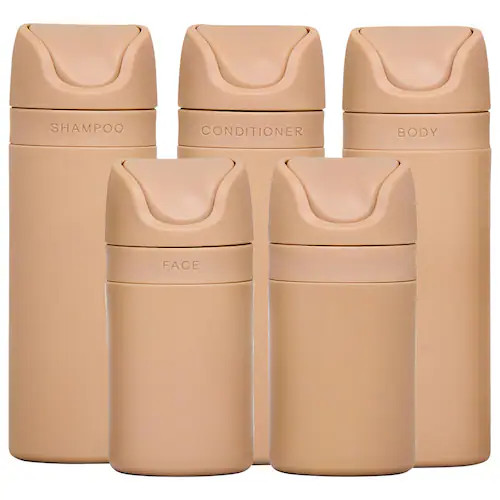The Essential Refillable Travel Container Set in Sand | Sephora (US)