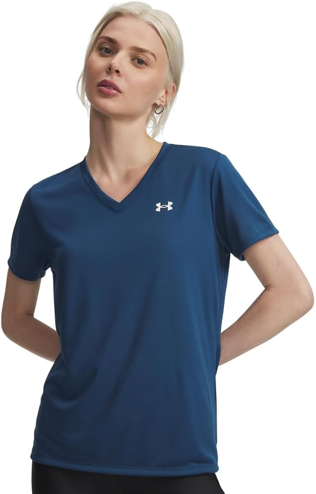 Under Armour Womens Tech Short Sleeve V Neck | Amazon (US)