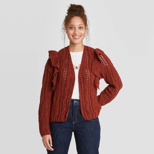 Women's Ruffle Cardigan - Universal Thread™ | Target