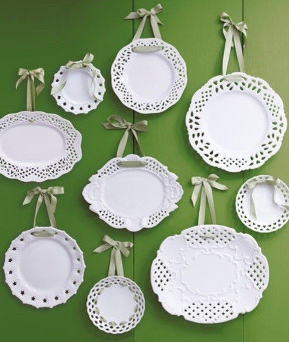 pierced plates! I love these since you can add a ribbon!