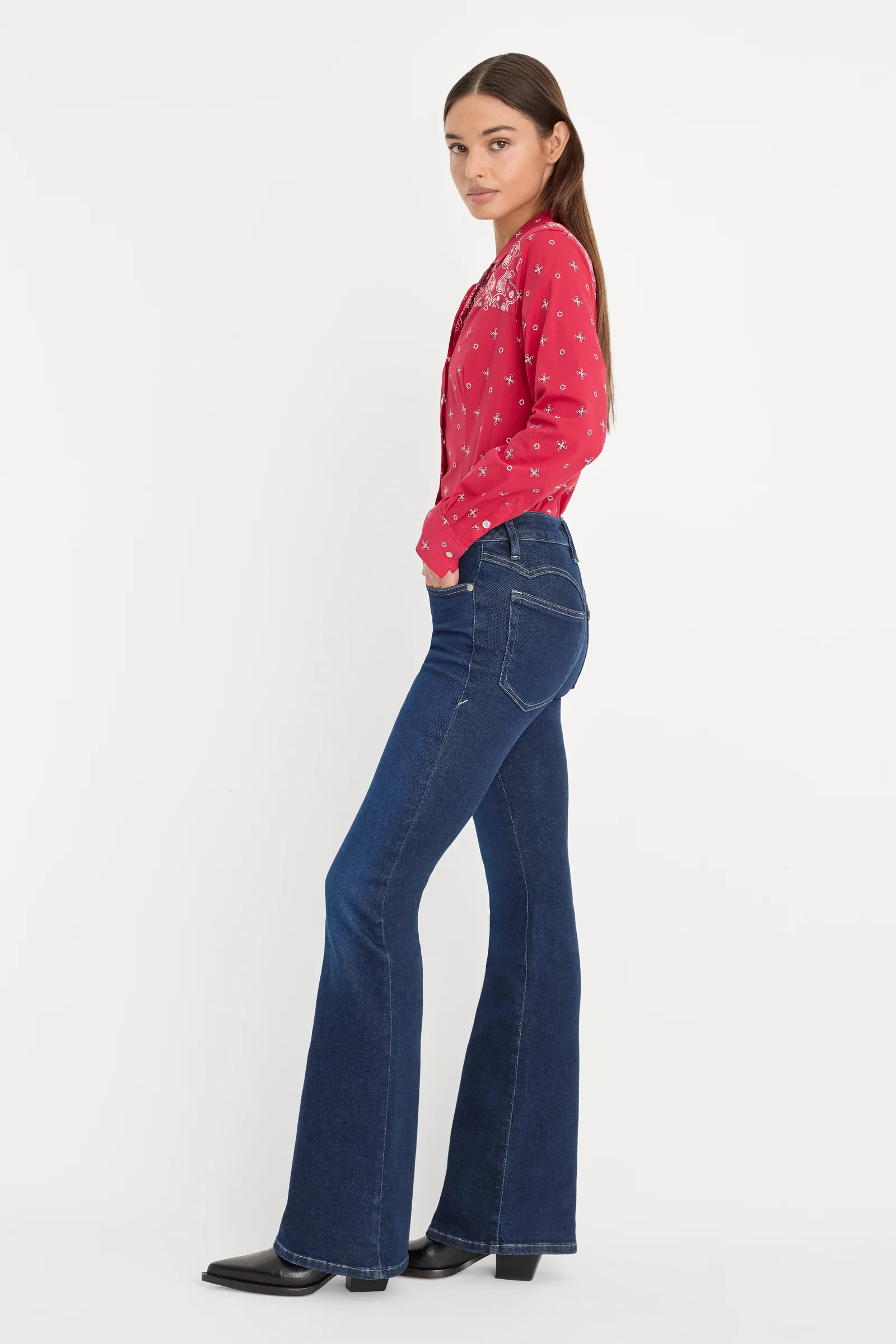 DOLLY JOLEANS GOOD LEGS FLARE JEANS | INDIGO1193 | Good American