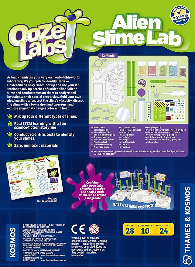 Thames & Kosmos Ooze Labs: Alien Slime Lab Science Experiment Kit & Lab Setup, 10 Experiments wit... | Amazon (US)
