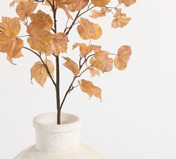 Faux Camle Grape Leaf Branch | Pottery Barn (US)