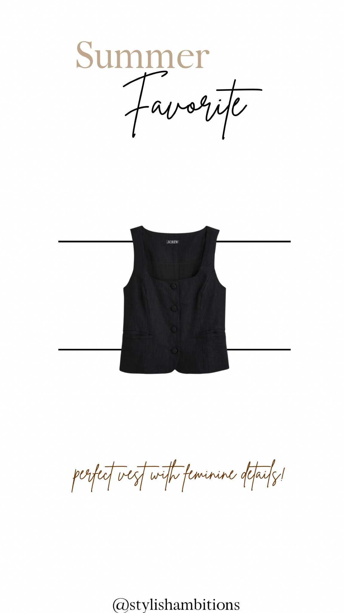 This vest has been a go-to! I love the square neck line for a more feminine feel! 

Linen vest, on sale, vest, trending

#LTKTravel #LTKFindsUnder100 #LTKStyleTip