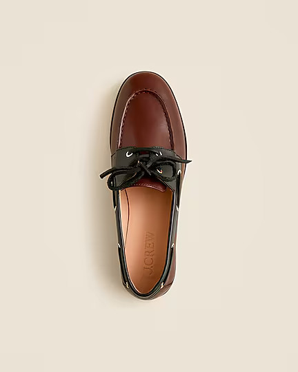 Boat shoes in leather | J. Crew US