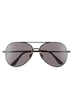 60mm Oversize Mirrored Aviator Sunglasses | Nordstrom