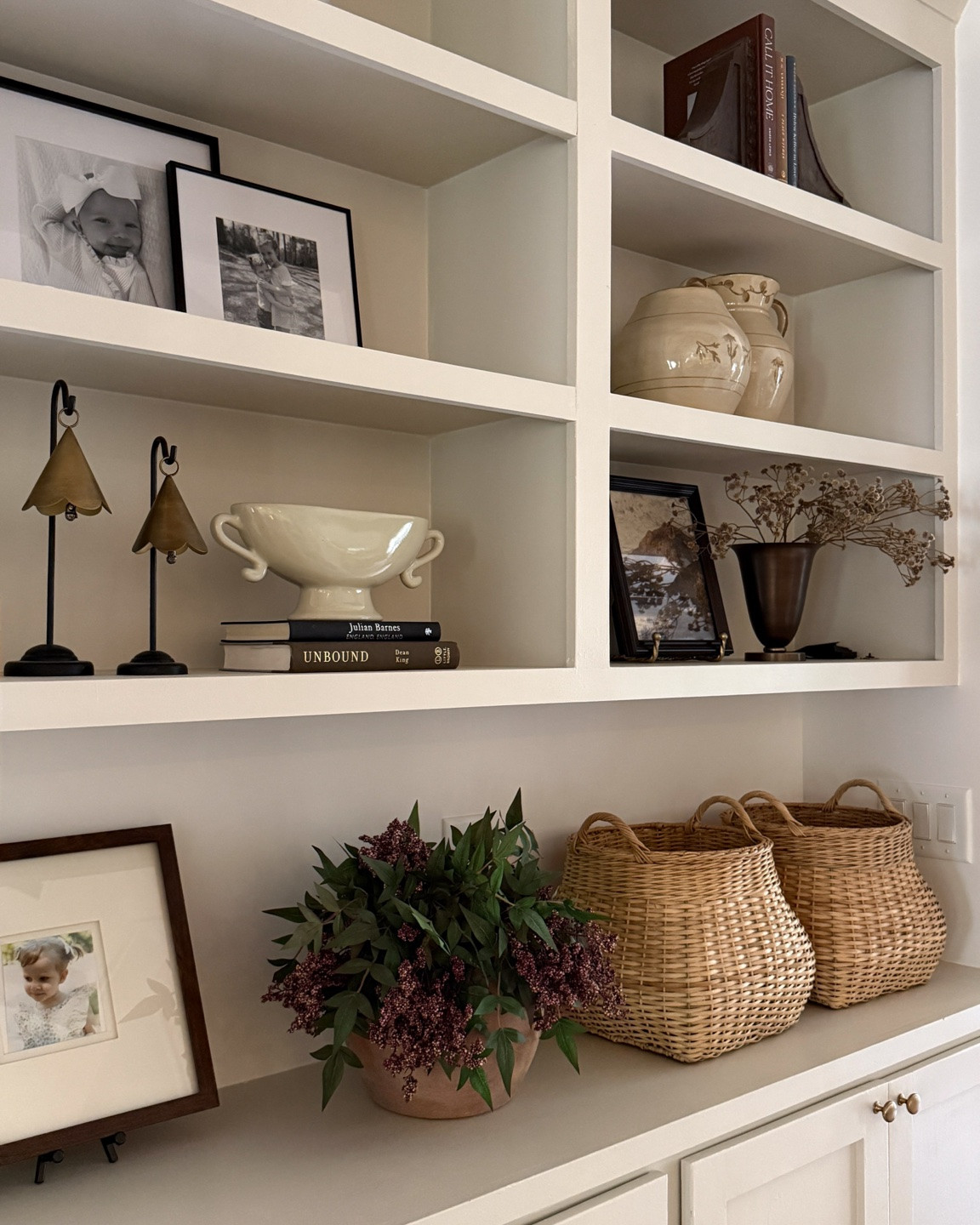 I’m so in love with how our built-in shelves are decorated 🤍 From the ceramic vases to the woven baskets, all of the textures are perfect for our neutral home. 😍

#LTKHome #LTKSeasonal #LTKHome