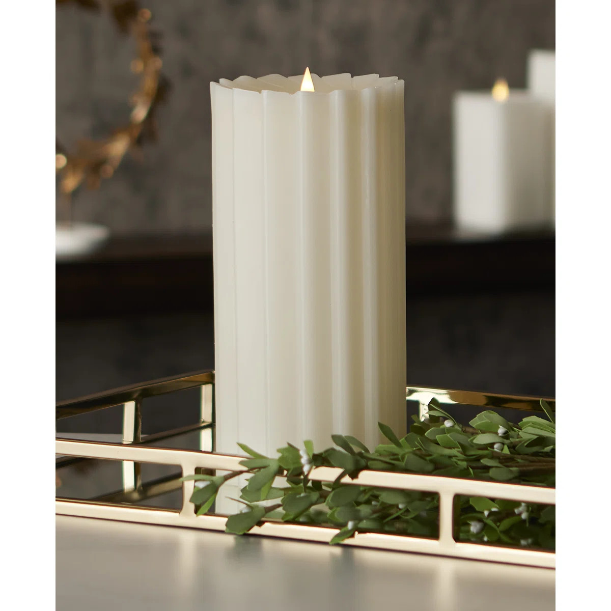Symple Stuff Sutton Real Wax Flickering Flameless Battery Powered LED Pillar Candle & Reviews | W... | Wayfair North America