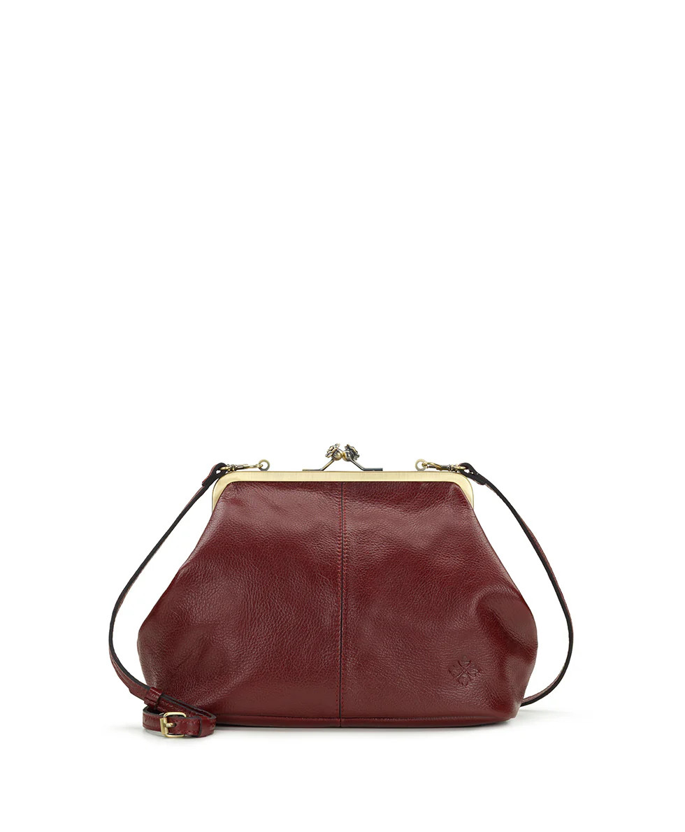 Sofia Frame Crossbody - Rugged Natural Grain Leather | Patricia Nash Designs