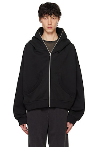 Black Eternal Zip Hoodie | SSENSE