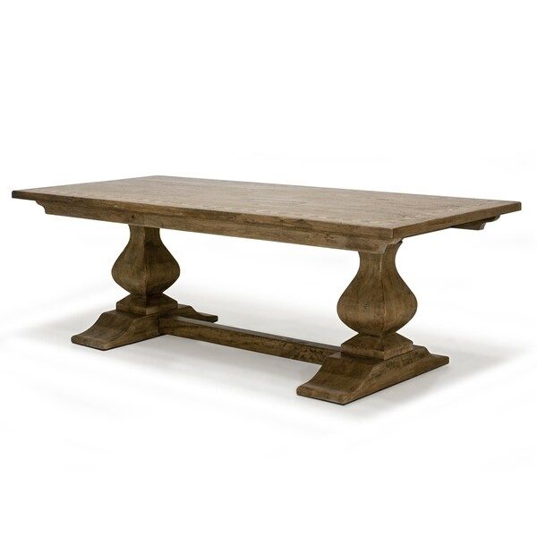 CAMARGUE PEDESTAL RECTANGLE Dining Table - albany rustic | Bed Bath & Beyond