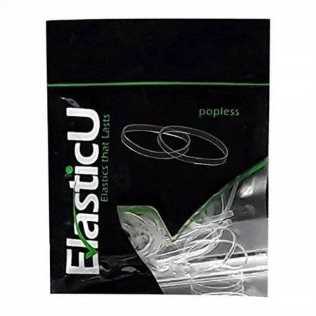 hair elastics - strong - reuseable - clear premium polybands pack of 70 for ponytail by elasticu | Walmart (US)