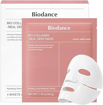 BIODANCE Bio-Collagen Real Deep Mask, Hydrating Overnight Hydrogel Mask, Pore Minimizing, Elastic... | Amazon (US)