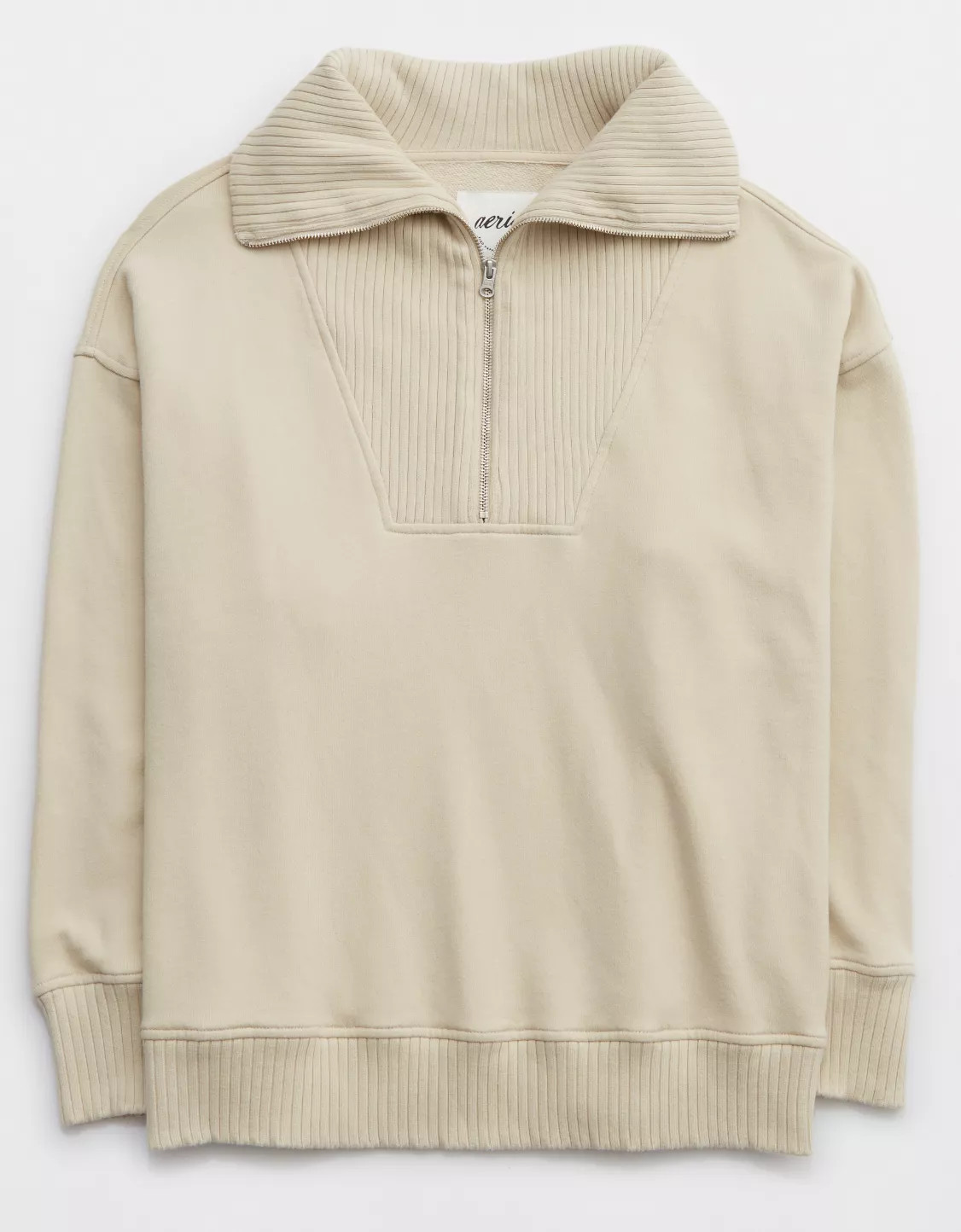 Aerie Down-To-Earth Quarter Zip Sweatshirt | Aerie