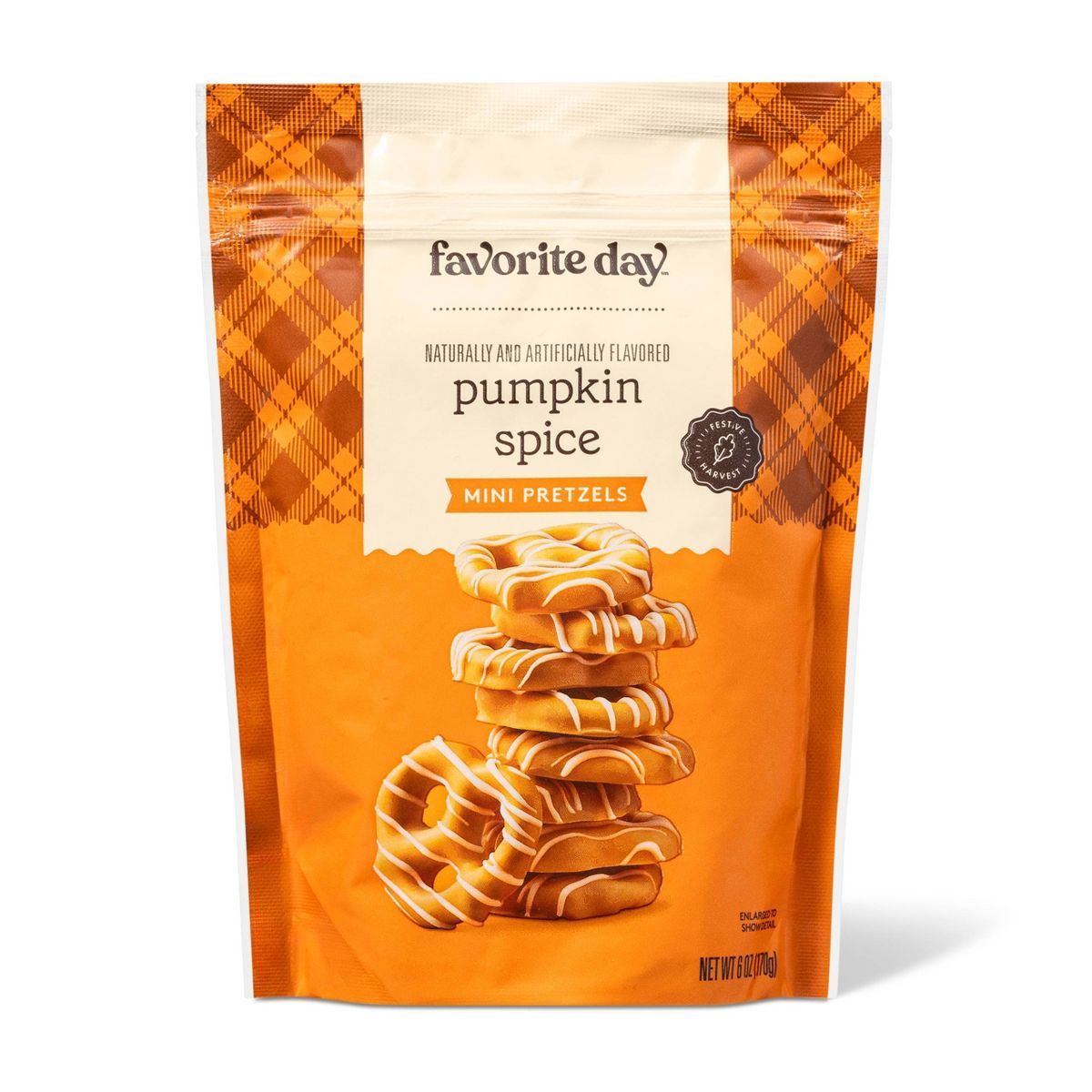 Harvest Pumpkin Spice Mini Pretzel Twists with White Drizzle - 6oz - Favorite Day™ | Target