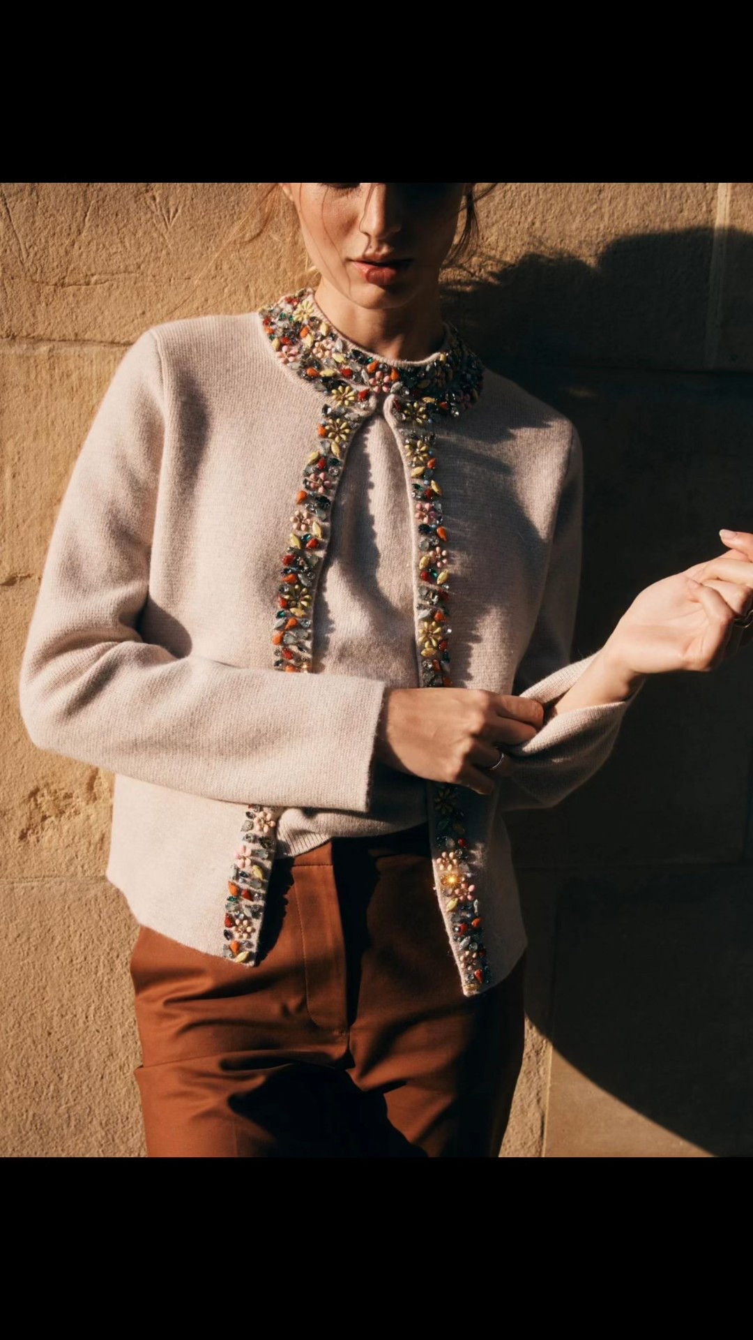 A softly structured cardigan with hand-beaded trim that adds just enough detail. Easy to wear, quietly elevated, and perfect for days when you want something classic that still feels special.

#LTKootd