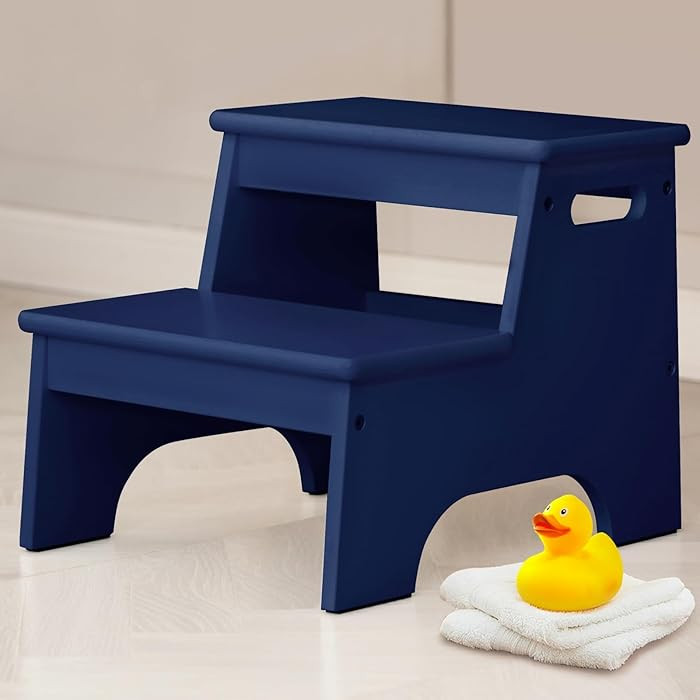 Forbena Navy Blue Step Stool for Toddlers Bathroom Sink, Baby Boys Toilet Toddler 2 Step Stool fo... | Amazon (US)