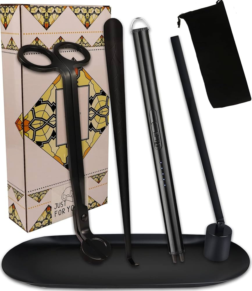 5IN1 Candle Accessory Kits,Candle Snuffer,Candle Wick Cutter Trimmer, Candle Wick Dipper, Recharg... | Amazon (US)