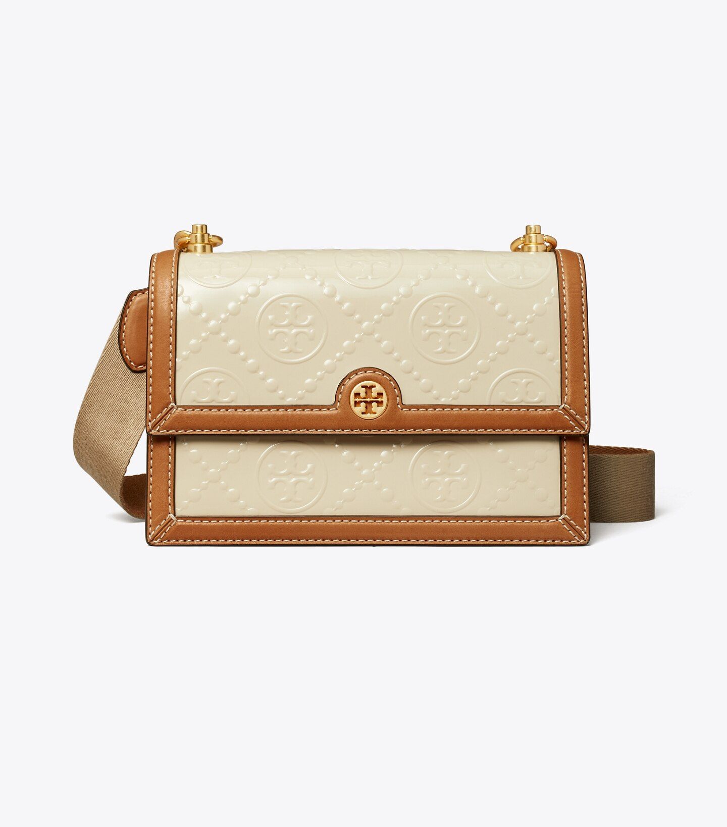 SMALL T MONOGRAM EMBOSSED SHOULDER BAG | Tory Burch (US)